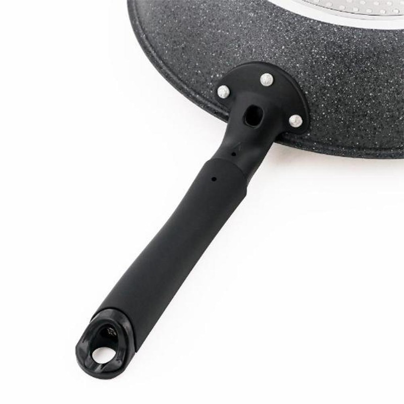 中山福 フライパン ライトセンス マーブル IH対応 IH対応 28cm ダークグレー NM-353 1個(ご注文単位1個)【直送品】