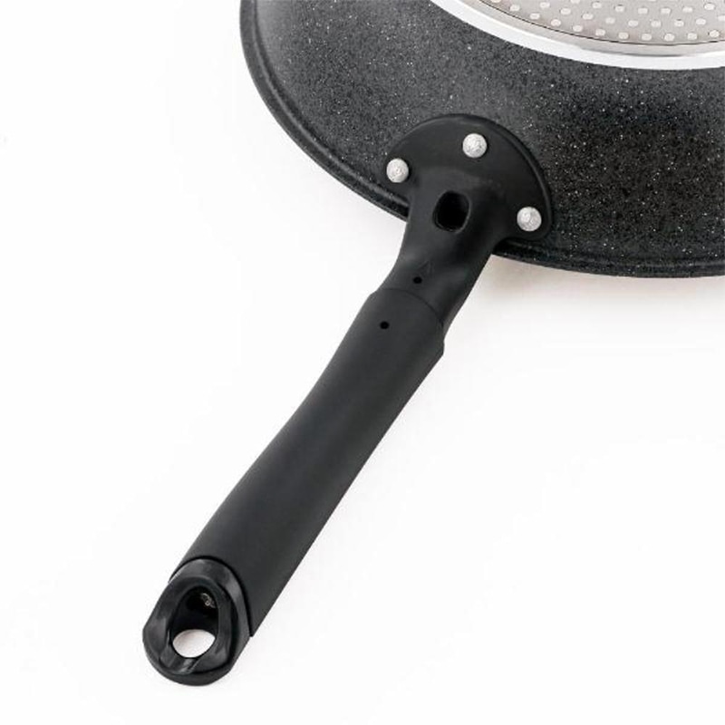 中山福 フライパン ライトセンス マーブル IH対応 IH対応 26cm ダークグレー NM-352 1個（ご注文単位1個）【直送品】