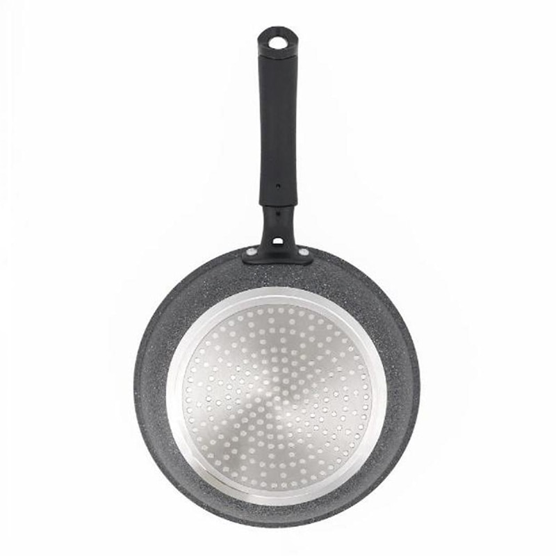 中山福 フライパン ライトセンス マーブル IH対応 20cm ダークグレー NM-351 1個（ご注文単位1個）【直送品】