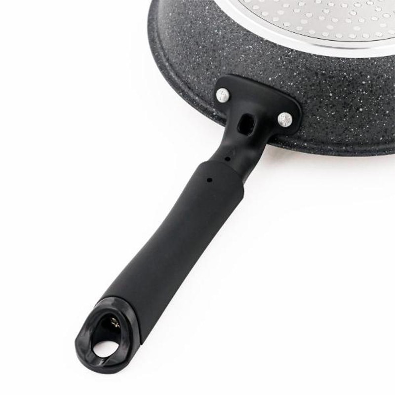 中山福 フライパン ライトセンス マーブル IH対応 20cm ダークグレー NM-351 1個（ご注文単位1個）【直送品】