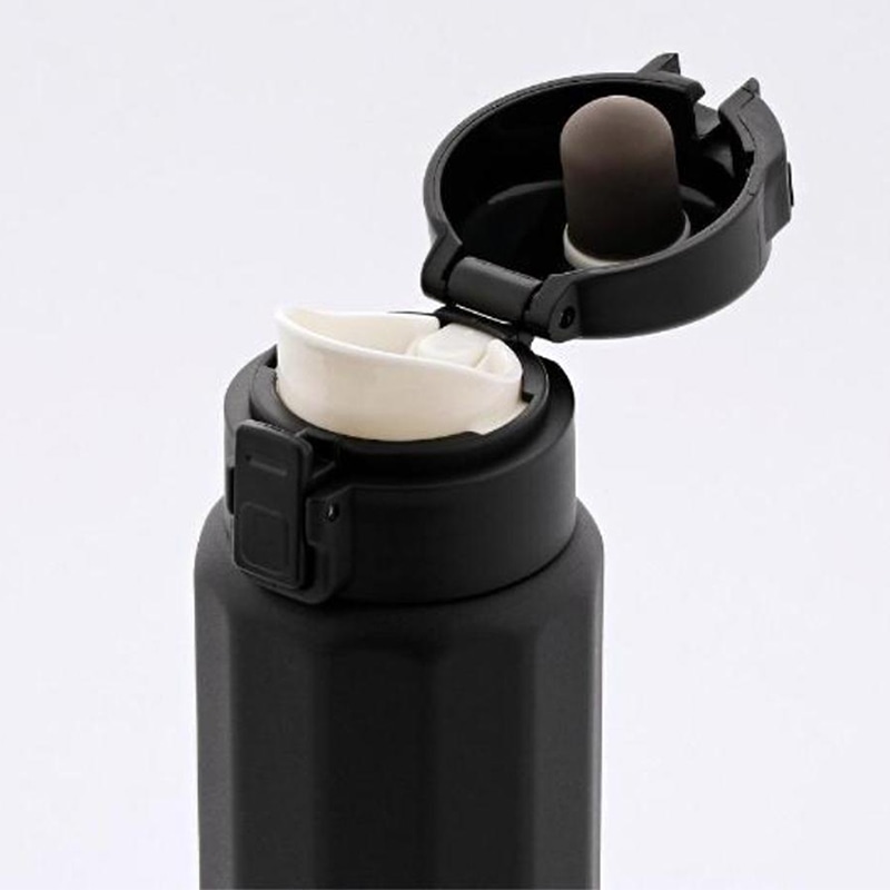 中山福 マグボトル ワンタッチタイプ ポリゴーンヌ 460ml ブラック NM-346 1個(ご注文単位1個)【直送品】