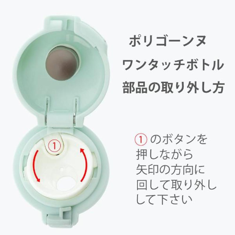 中山福 マグボトル ワンタッチタイプ ポリゴーンヌ 460ml カーキ NM-345 1個（ご注文単位1個）【直送品】