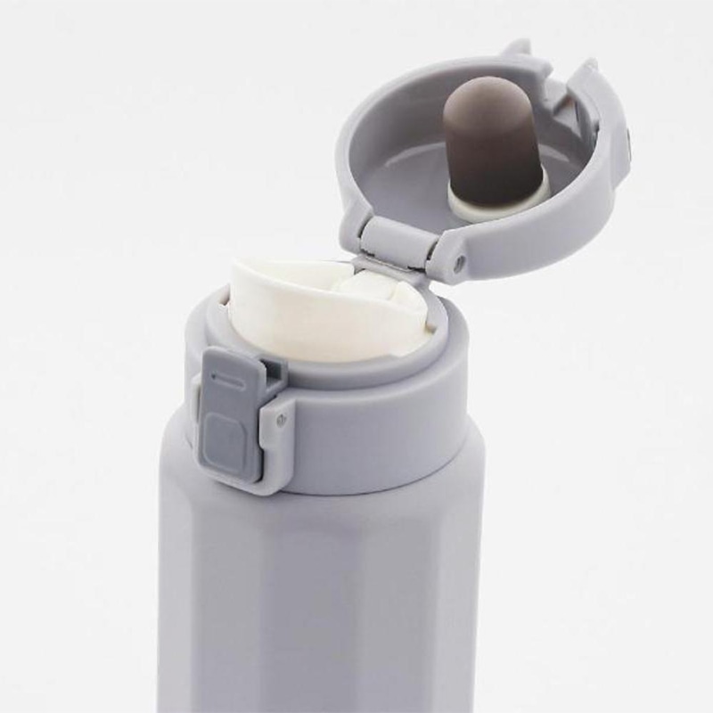 中山福 マグボトル ワンタッチタイプ ポリゴーンヌ 340ml グレー NM-343 1個(ご注文単位1個)【直送品】