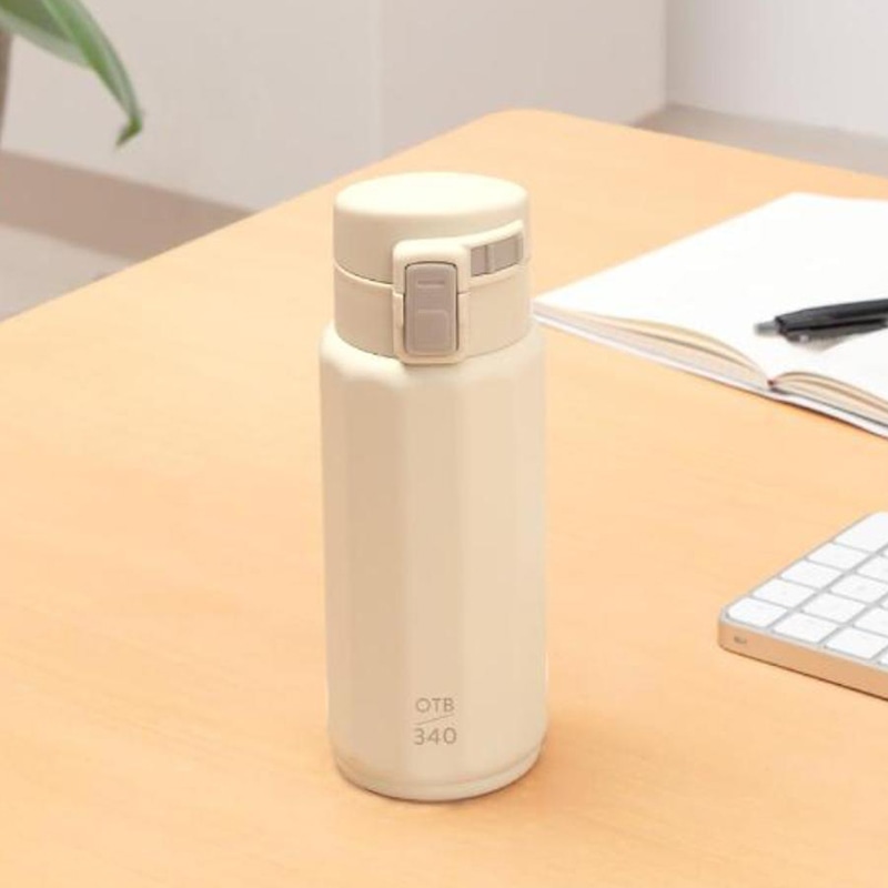 中山福 マグボトル ワンタッチタイプ ポリゴーンヌ 340ml アイボリー NM-341 1個（ご注文単位1個）【直送品】