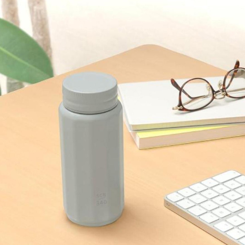 中山福 マグボトル スクリュータイプ ポリゴーンヌ 340ml グレー NM-333 1個(ご注文単位1個)【直送品】