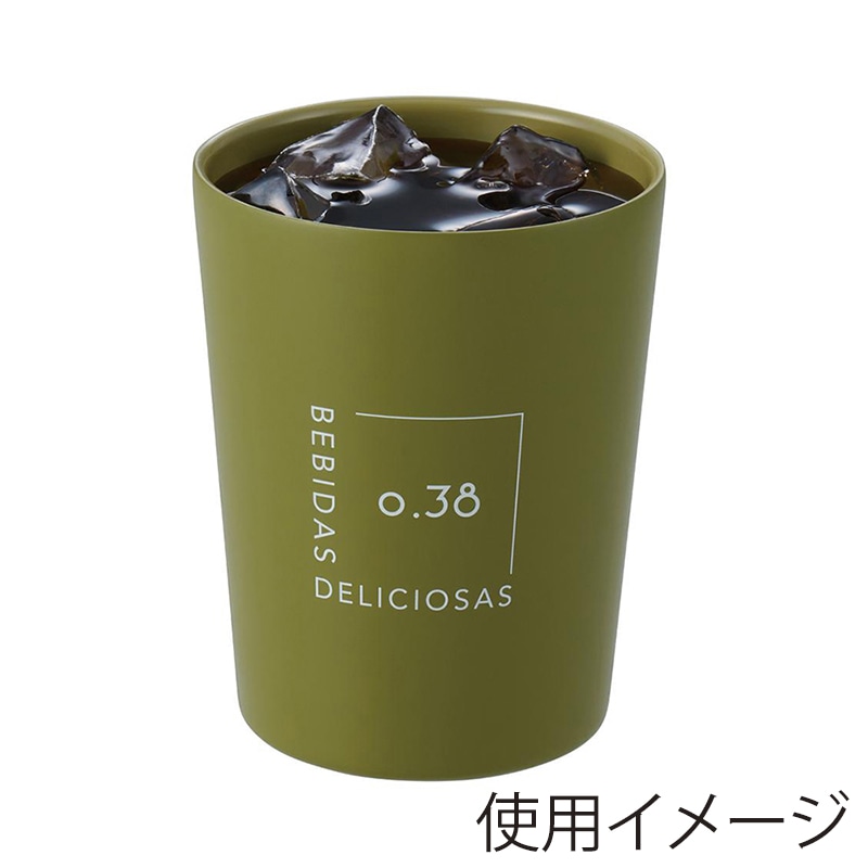 中山福 タンブラー ステンレス 380ml シアーカーキ NM-186 1個（ご注文単位1個）【直送品】