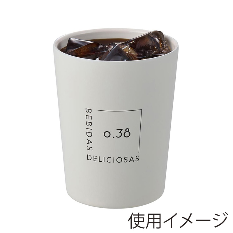 中山福 タンブラー ステンレス 380ml シアーアイボリー NM-184 1個(ご注文単位1個)【直送品】