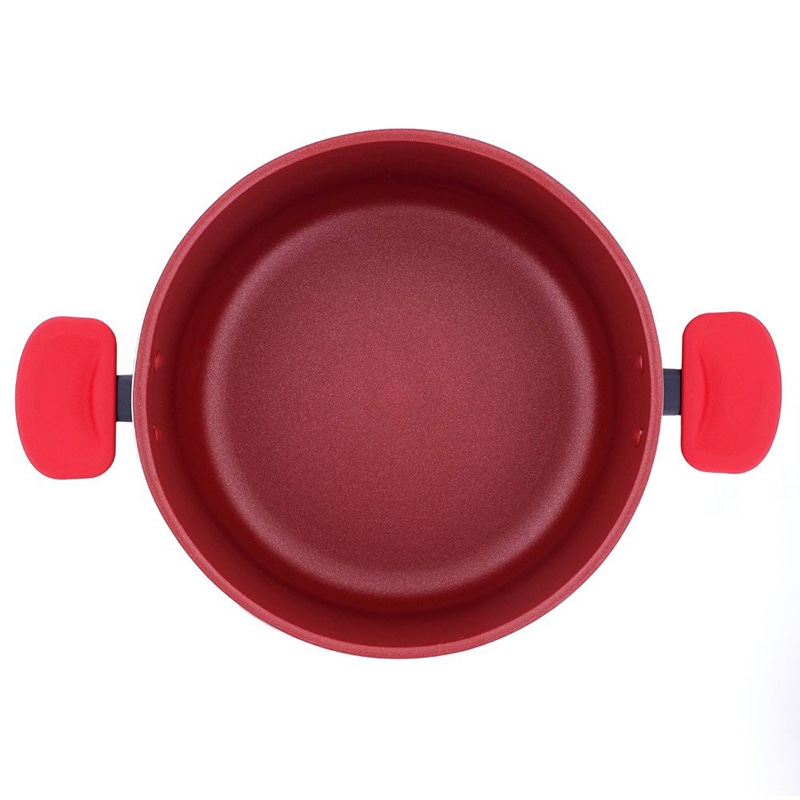 中山福 ハイキャセロール デリシャスサインエボルト IH 24cm レッド NM-115 1個（ご注文単位1個）【直送品】