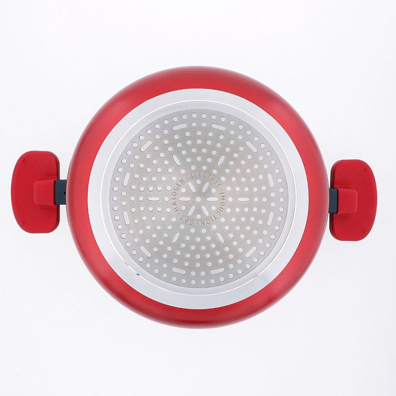 中山福 シチューポット デリシャスサインエボルト IH 22cm レッド NM-114 1個（ご注文単位1個）【直送品】