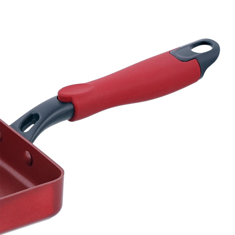 中山福 エッグパン デリシャスサインエボルト IH 15×18cm レッド NM-107 1個（ご注文単位1個）【直送品】