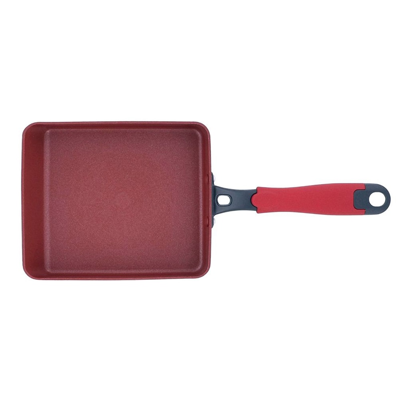 中山福 エッグパン デリシャスサインエボルト IH 15×18cm レッド NM-107 1個（ご注文単位1個）【直送品】