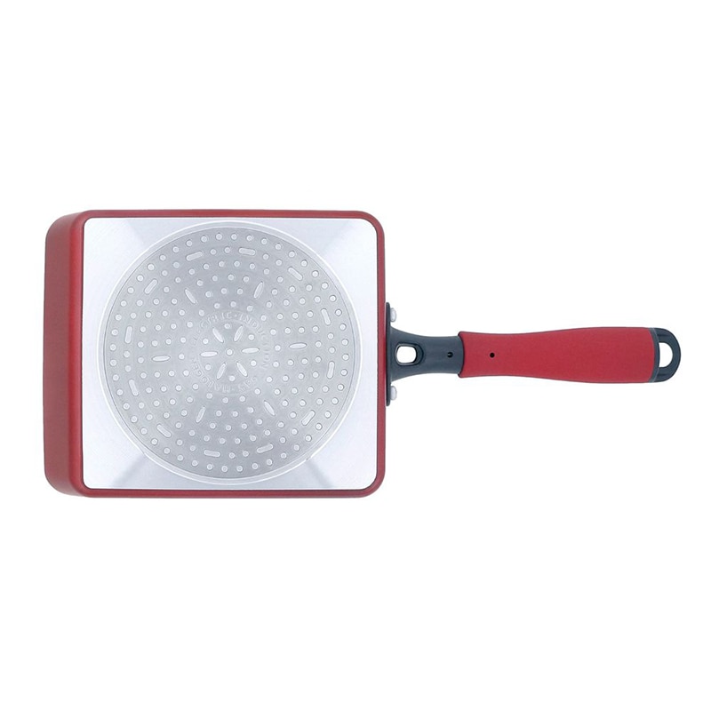 中山福 エッグパン デリシャスサインエボルト IH 15×18cm レッド NM-107 1個（ご注文単位1個）【直送品】