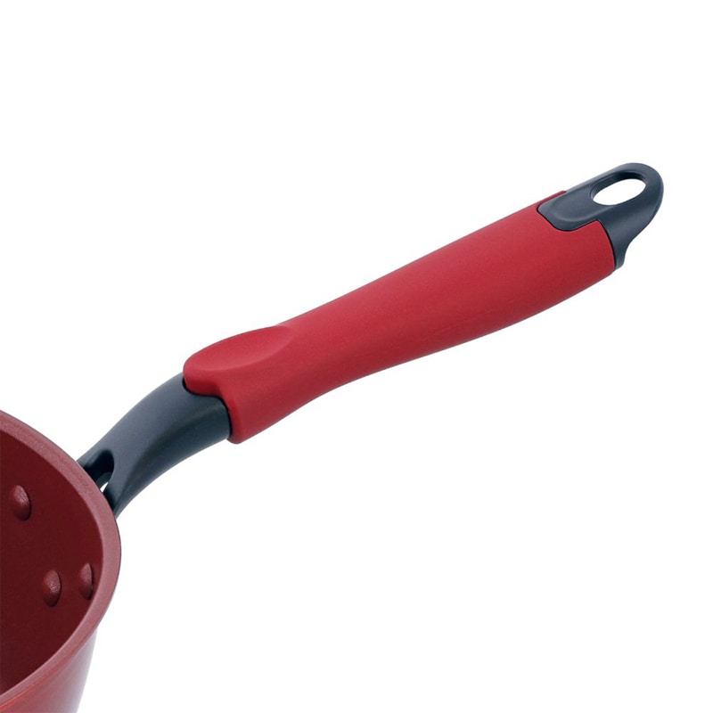 中山福 ディープパン デリシャスサインエボルト IH 24cm レッド NM-104 1個（ご注文単位1個）【直送品】