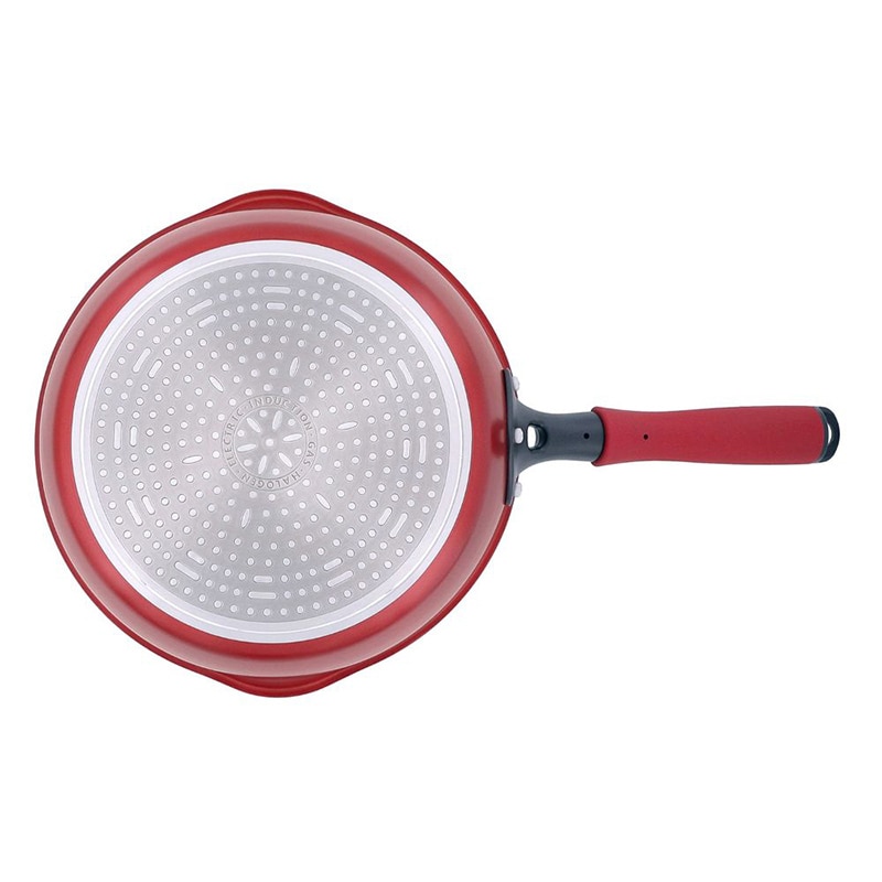 中山福 ディープパン デリシャスサインエボルト IH 24cm レッド NM-104 1個（ご注文単位1個）【直送品】