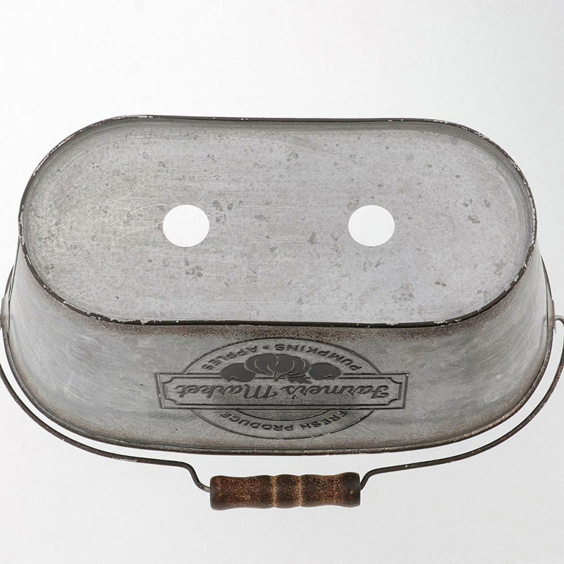 中山福 オーバルポット ファーマーズマーケット カップ付 M NE-753 1個(ご注文単位1個)【直送品】