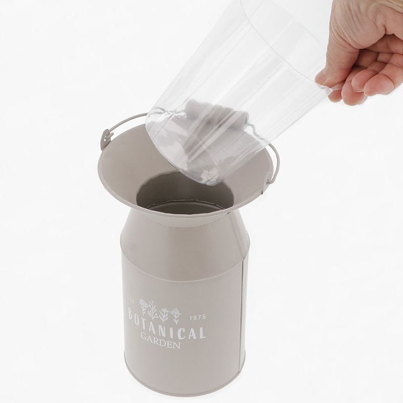 中山福 インテリアポット ボタニカルガーデン カップ付 S ワームグレー NE-747 1個（ご注文単位1個）【直送品】