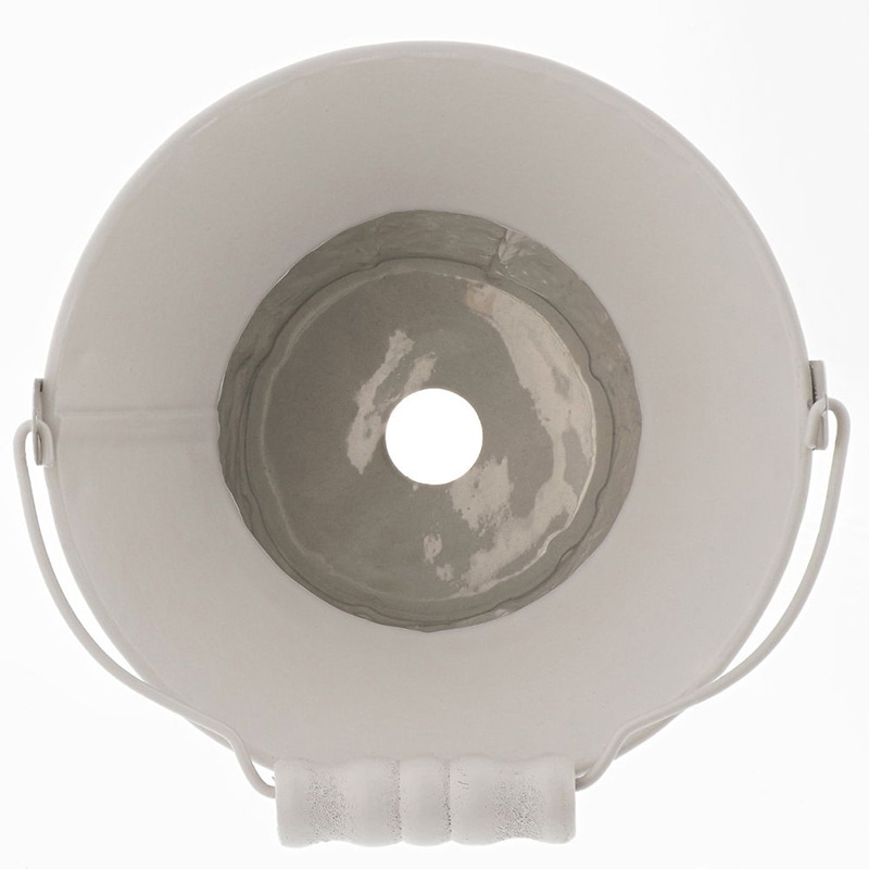 中山福 インテリアポット ボタニカルガーデン カップ付 S ワームグレー NE-747 1個（ご注文単位1個）【直送品】