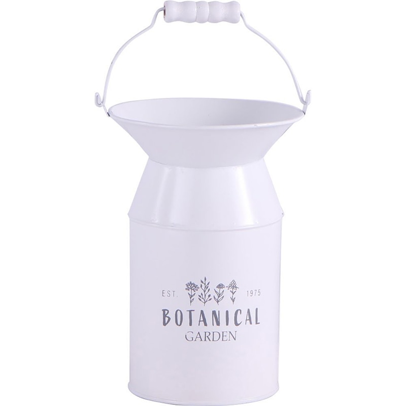 中山福 インテリアポット ボタニカルガーデン カップ付 S ホワイト NE-746 1個（ご注文単位1個）【直送品】