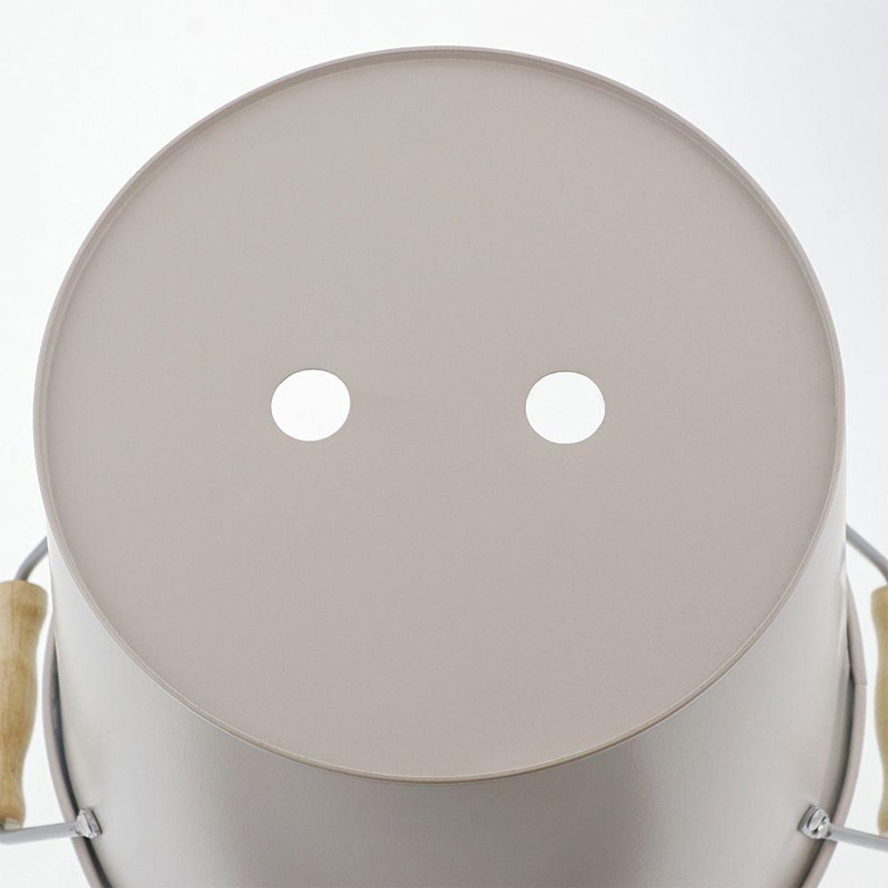 中山福 バスケット ボタニカルガーデン カップ付 ラウンド S ワームグレー NE-745 1個（ご注文単位1個）【直送品】