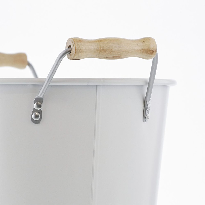 中山福 バスケット ボタニカルガーデン カップ付 ラウンド S ホワイト NE-744 1個(ご注文単位1個)【直送品】