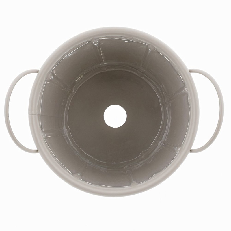 中山福 ポット ボタニカルガーデン カップ付 ラウンド M ワームグレー NE-743 1個(ご注文単位1個)【直送品】