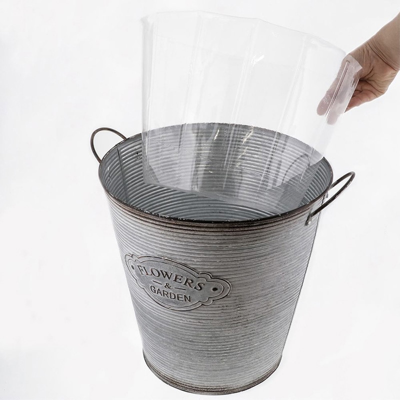 中山福 バスケット フラワーズガーデン カップ付 ラウンド L NE-738 1個(ご注文単位1個)【直送品】