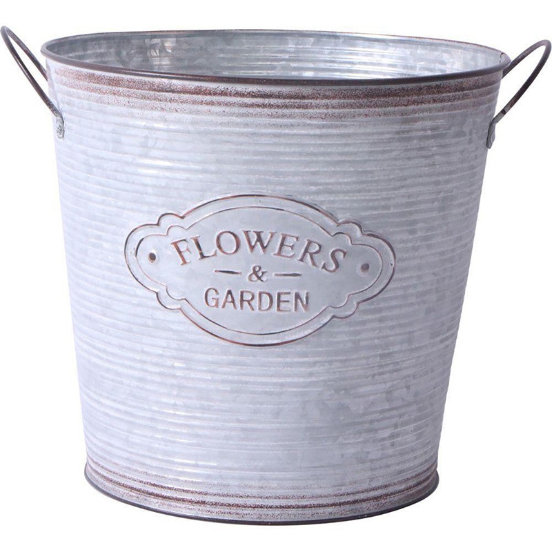 中山福 バスケット フラワーズガーデン カップ付 ラウンド M NE-737 1個（ご注文単位1個）【直送品】