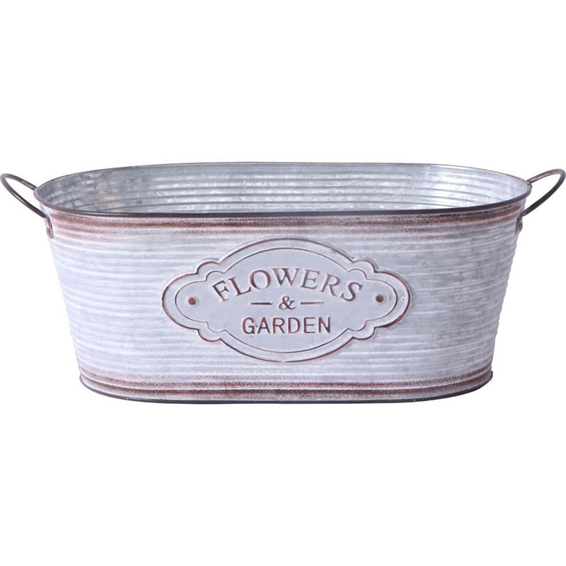 中山福 ポット フラワーズガーデン カップ付 オーバル L NE-734 1個（ご注文単位1個）【直送品】
