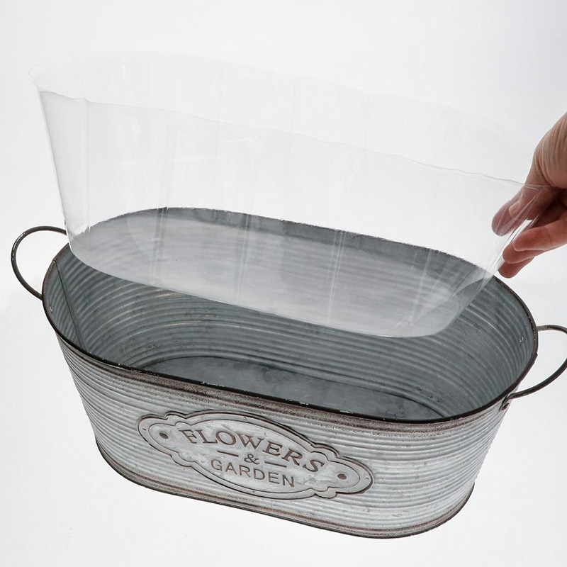 中山福 ポット フラワーズガーデン カップ付 オーバル L NE-734 1個(ご注文単位1個)【直送品】