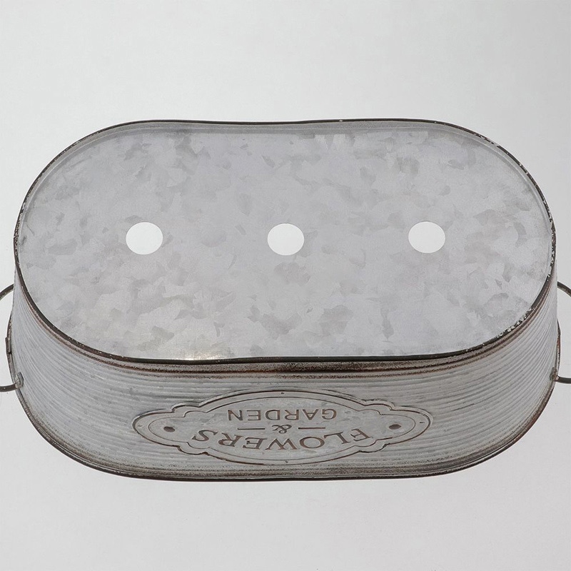 中山福 ポット フラワーズガーデン カップ付 オーバル L NE-734 1個(ご注文単位1個)【直送品】