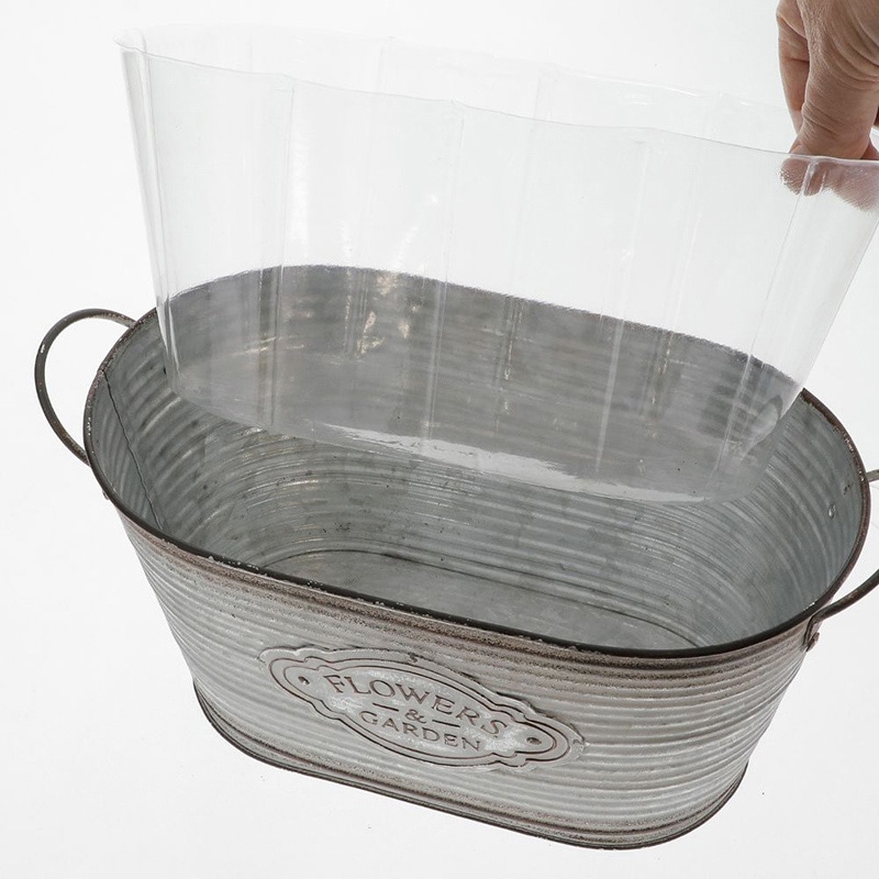 中山福 ポット フラワーズガーデン カップ付 オーバル M NE-733 1個(ご注文単位1個)【直送品】