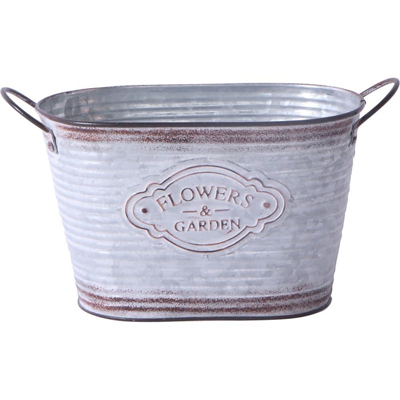 中山福 ポット フラワーズガーデン カップ付 オーバル S NE-732 1個（ご注文単位1個）【直送品】