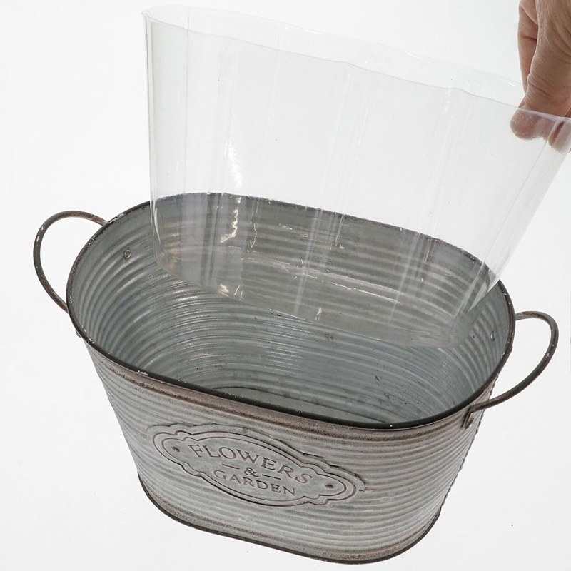 中山福 ポット フラワーズガーデン カップ付 オーバル S NE-732 1個(ご注文単位1個)【直送品】