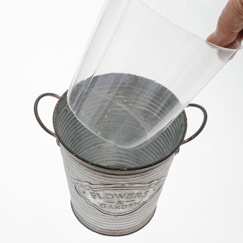 中山福 ポット フラワーズガーデン カップ付 ラウンド M NE-731 1個(ご注文単位1個)【直送品】