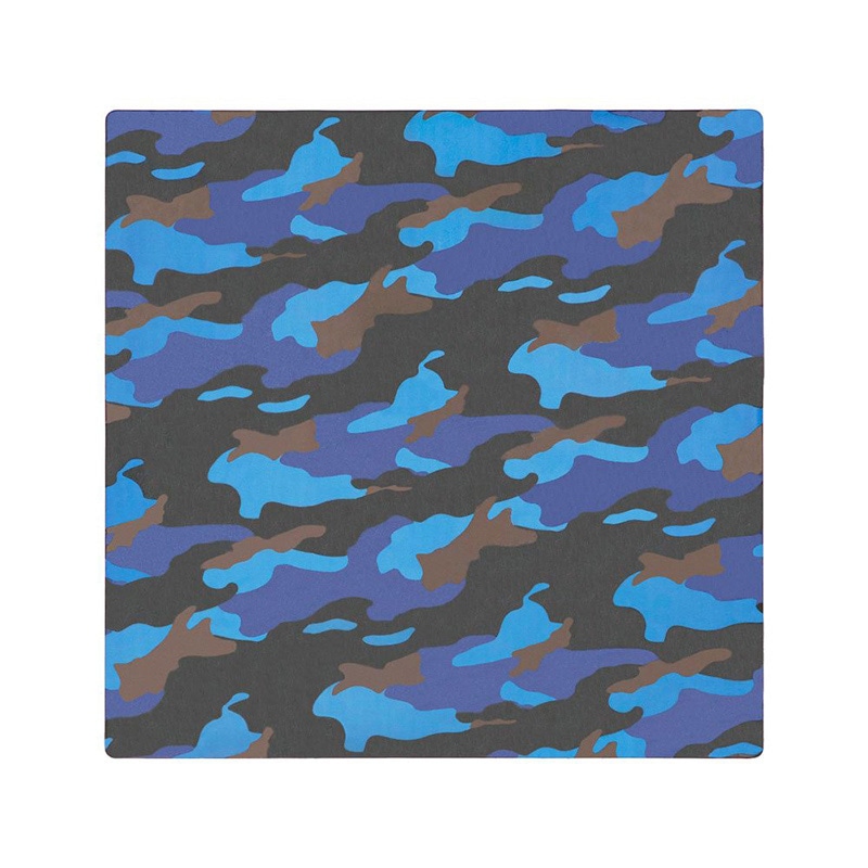 中山福 エブリウェアマット カモフラージュパターン 120×120cm ブルー ND-6156 1個（ご注文単位1個）【直送品】