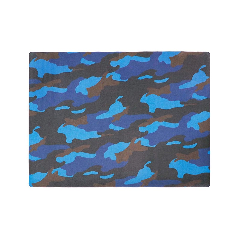 中山福 エブリウェアマット カモフラージュパターン 90×120cm ブルー ND-6153 1個（ご注文単位1個）【直送品】