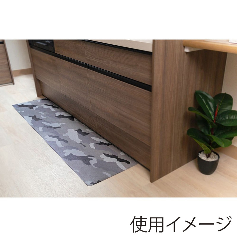中山福 エブリウェアマット カモフラージュパターン 40×180cm グレー ND-6145 1個(ご注文単位1個)【直送品】