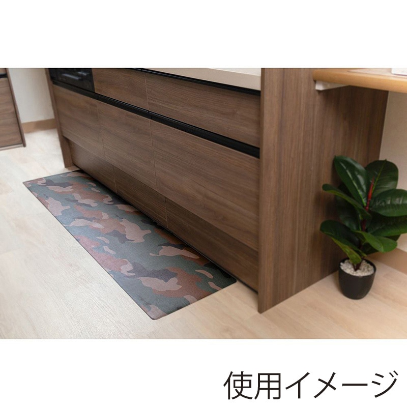 中山福 エブリウェアマット カモフラージュパターン 40×180cm カーキ ND-6144 1個(ご注文単位1個)【直送品】