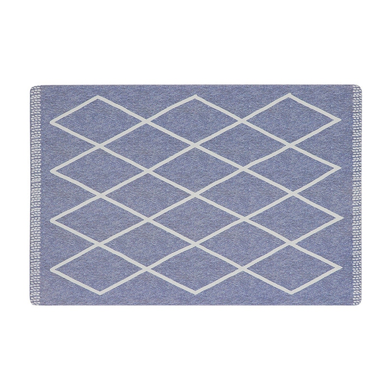 中山福 室内玄関マット 60×90cm ラムバス ブルー ND-5196 1個（ご注文単位1個）【直送品】