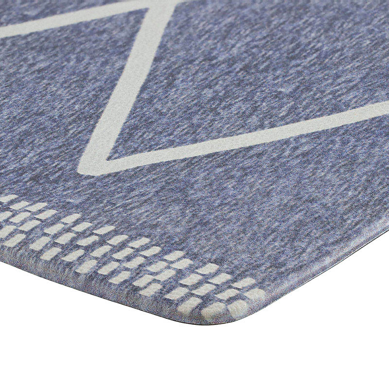 中山福 室内玄関マット 60×90cm ラムバス ブルー ND-5196 1個(ご注文単位1個)【直送品】
