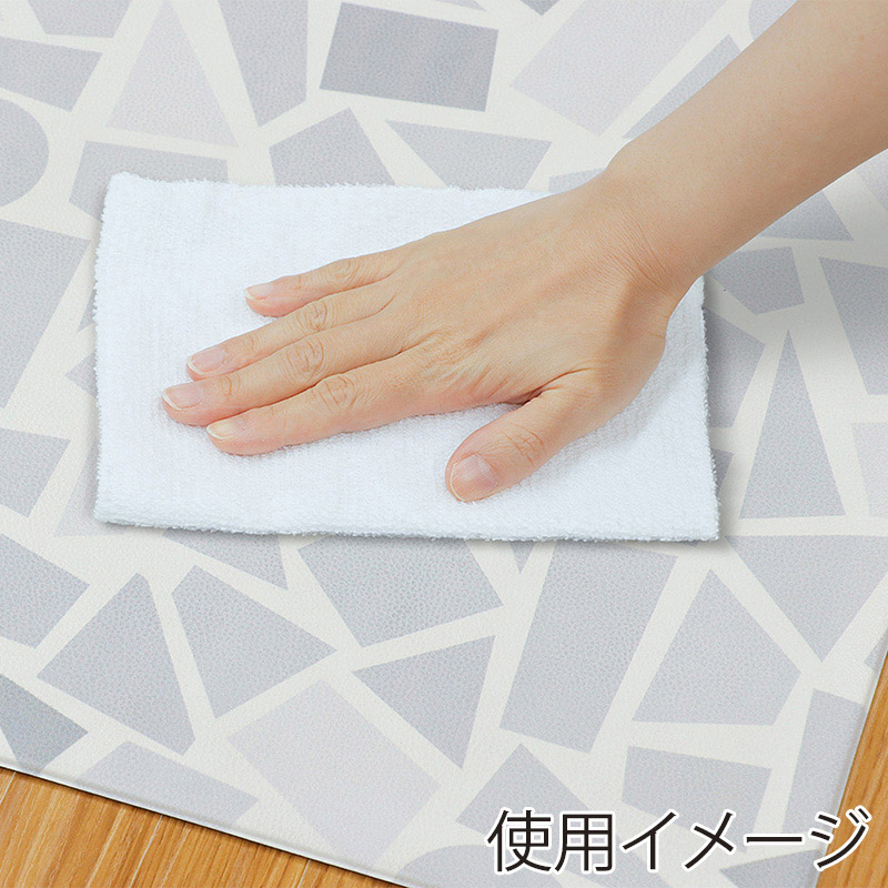 中山福 室内玄関マット 60×90cm ホワイト ストーン ND-5195 1個(ご注文単位1個)【直送品】