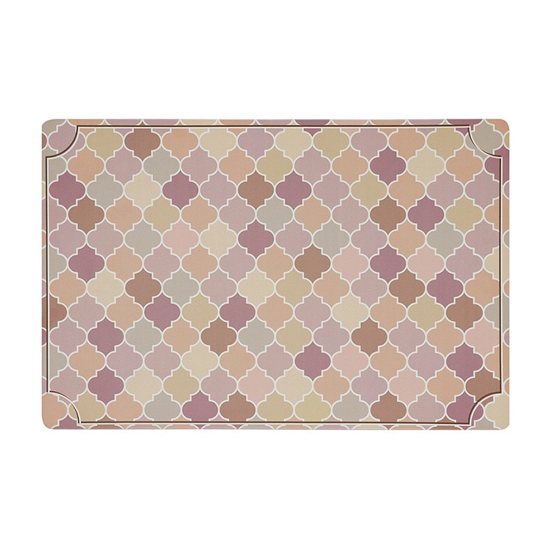 中山福 室内玄関マット 60×90cm モロッカン ピンク ND-5194 1個（ご注文単位1個）【直送品】