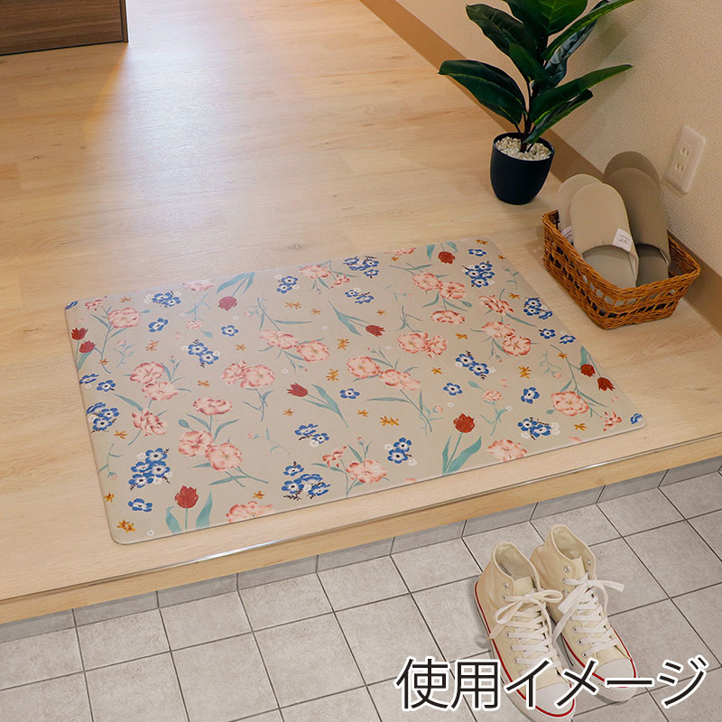 中山福 室内玄関マット 60×90cm フィオーレ ND-5192 1個(ご注文単位1個)【直送品】