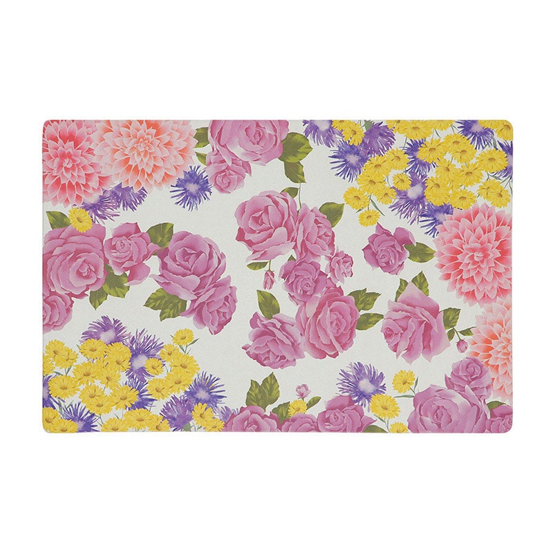 中山福 室内玄関マット 60×90cm フラワリー ND-5191 1個（ご注文単位1個）【直送品】