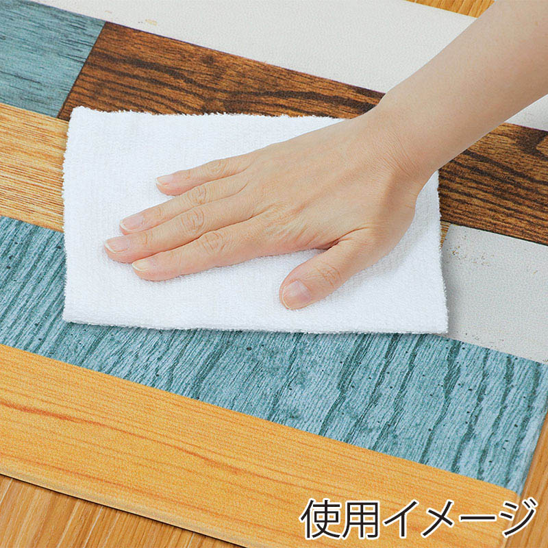 中山福 室内玄関マット 40×80cm ミックスウッド ライト ND-5187 1個(ご注文単位1個)【直送品】