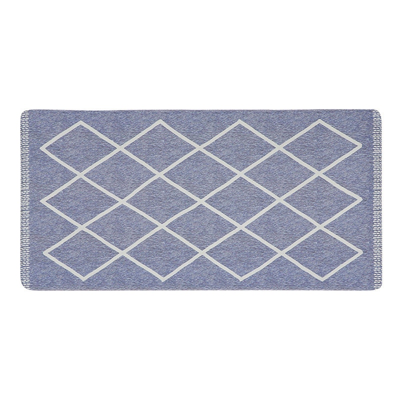 中山福 室内玄関マット 40×80cm ラムバス ブルー ND-5186 1個（ご注文単位1個）【直送品】