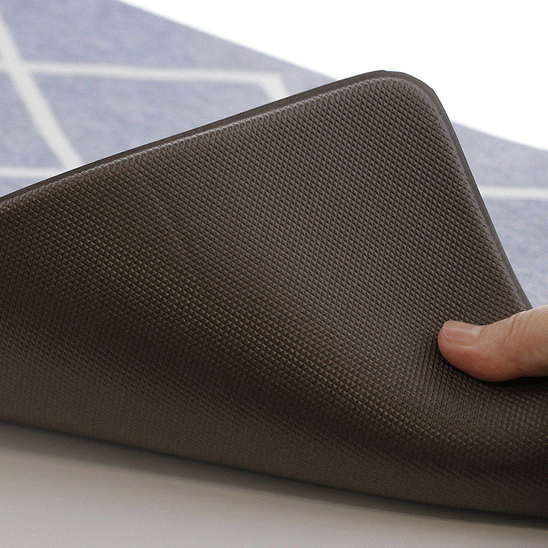 中山福 室内玄関マット 40×80cm ラムバス ブルー ND-5186 1個(ご注文単位1個)【直送品】