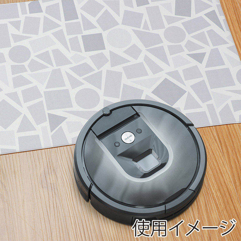 中山福 室内玄関マット 40×80cm ホワイト ストーン ND-5185 1個(ご注文単位1個)【直送品】