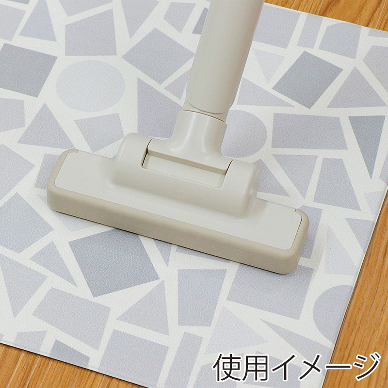 中山福 室内玄関マット 40×80cm ホワイト ストーン ND-5185 1個(ご注文単位1個)【直送品】