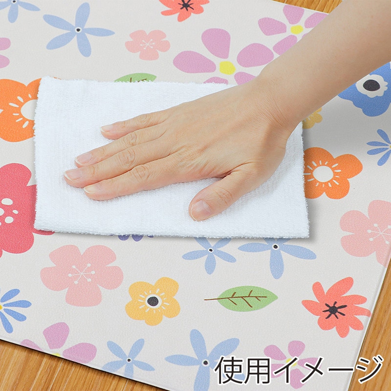 中山福 室内玄関マット 40×80cm ポピー ND-5183 1個(ご注文単位1個)【直送品】